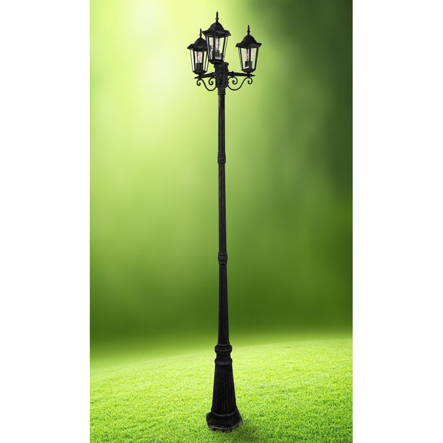 Outdoor lamp 3xE27/20W/230V IP43 2,58 m black