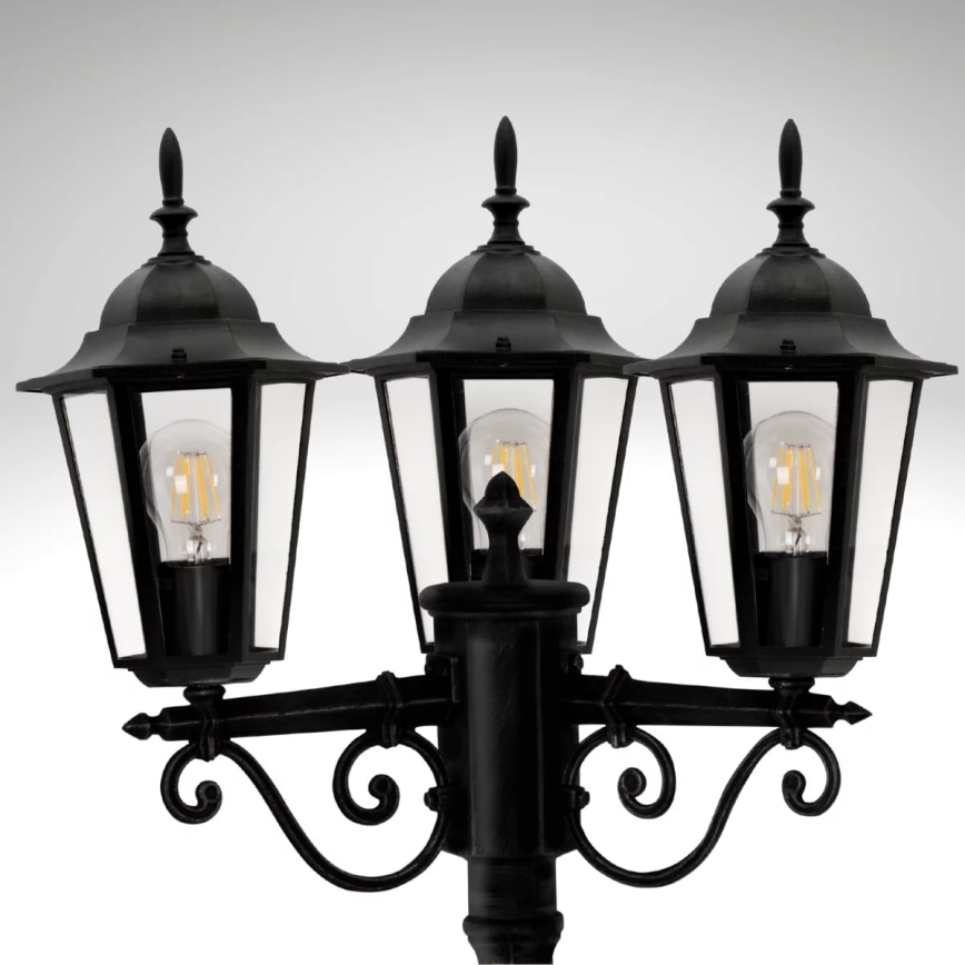 Outdoor lamp 3xE27/20W/230V IP43 2,58 m black