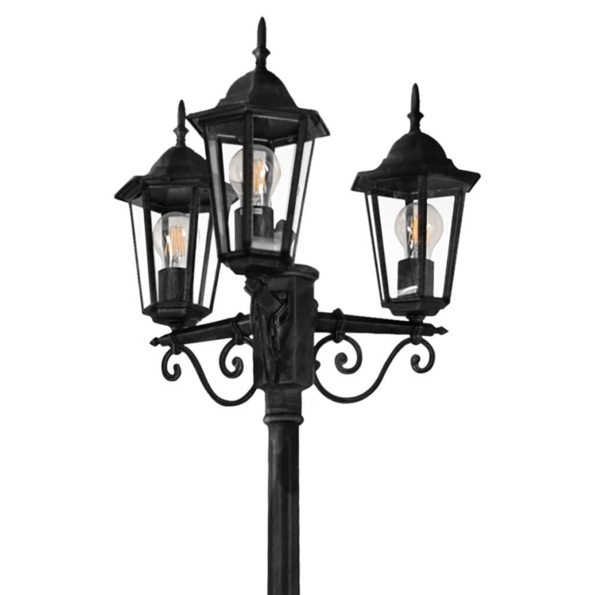Outdoor lamp 3xE27/20W/230V IP43 2,58 m black