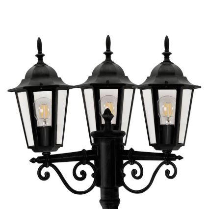 Outdoor lamp 3xE27/20W/230V IP43 2,58 m black