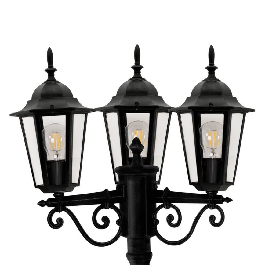 Outdoor lamp 3xE27/20W/230V IP43 2,58 m black