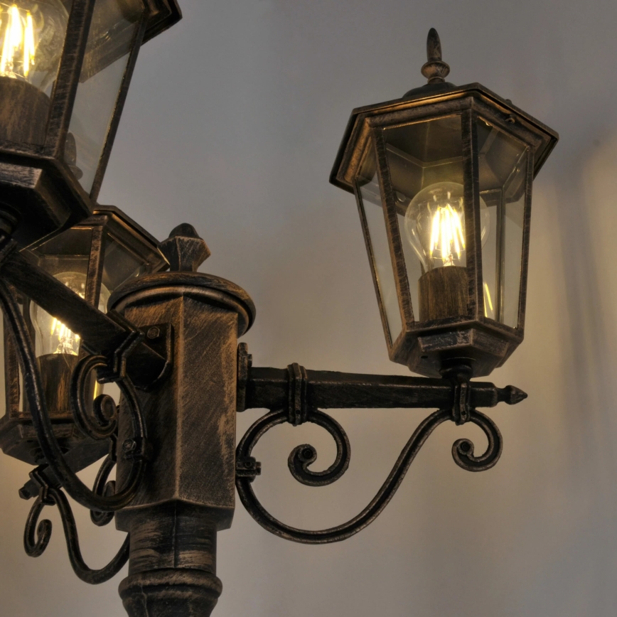 Outdoor lamp 3xE27/20W/230V IP43 2,58 m patina