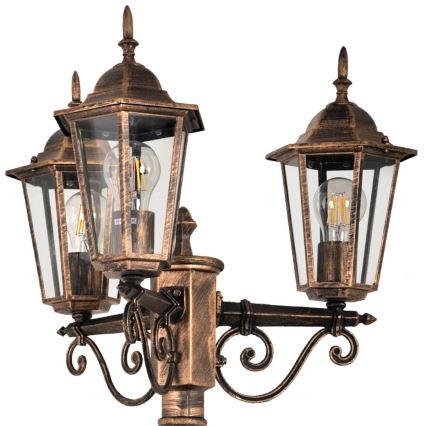 Outdoor lamp 3xE27/20W/230V IP43 2,58 m patina