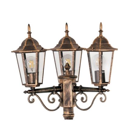 Outdoor lamp 3xE27/20W/230V IP43 2,58 m patina
