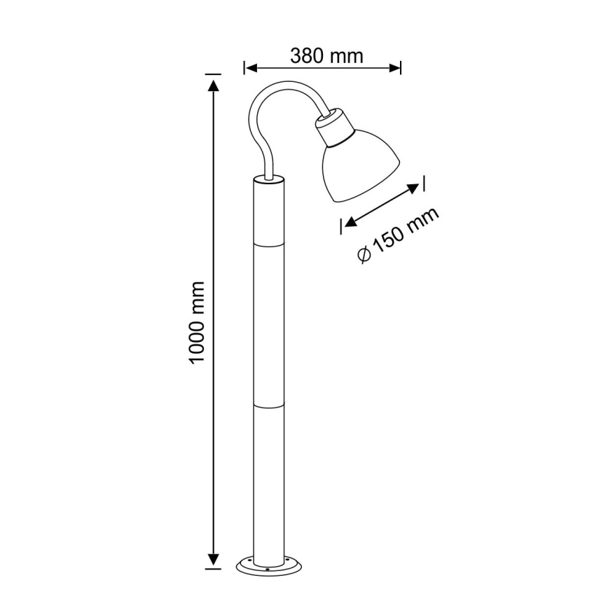 Outdoor lamp ARNE 1xE27/10W/230V IP44 100 cm