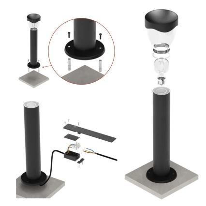 Outdoor lamp ARTEO 1xE27/15W/230V IP44 80 cm