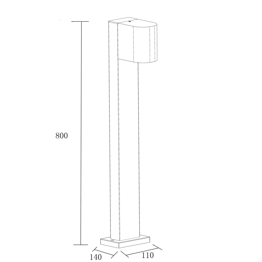 Outdoor lamp BOSTON 1xGU10/10W/230V 80 cm IP54 black