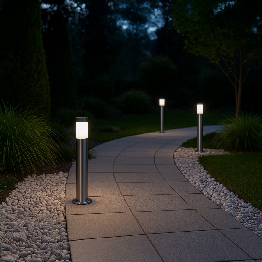 Outdoor lamp BROOKLYN 1xE27/60W/230V 45 cm IP44 matte chrome