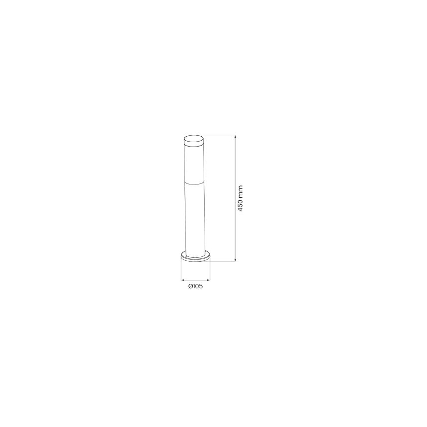 Outdoor lamp BROOKLYN 1xE27/60W/230V 45 cm IP44 matte chrome