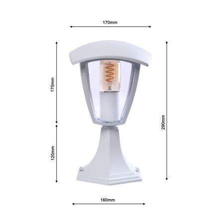 Outdoor lamp FOX 1xE27/40W/230V IP44 white