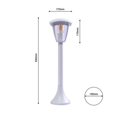 Outdoor lamp FOX 1xE27/40W/230V IP44 white