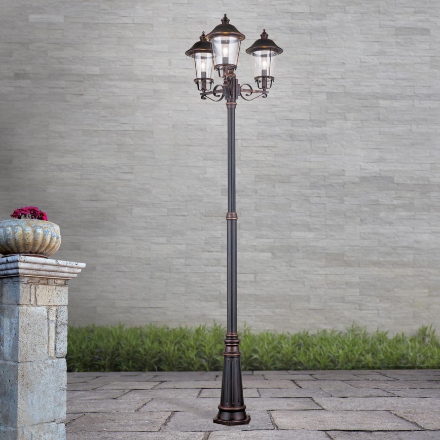Outdoor lamp KENZO 3xE27/100W/230V IP44 bronze/patina