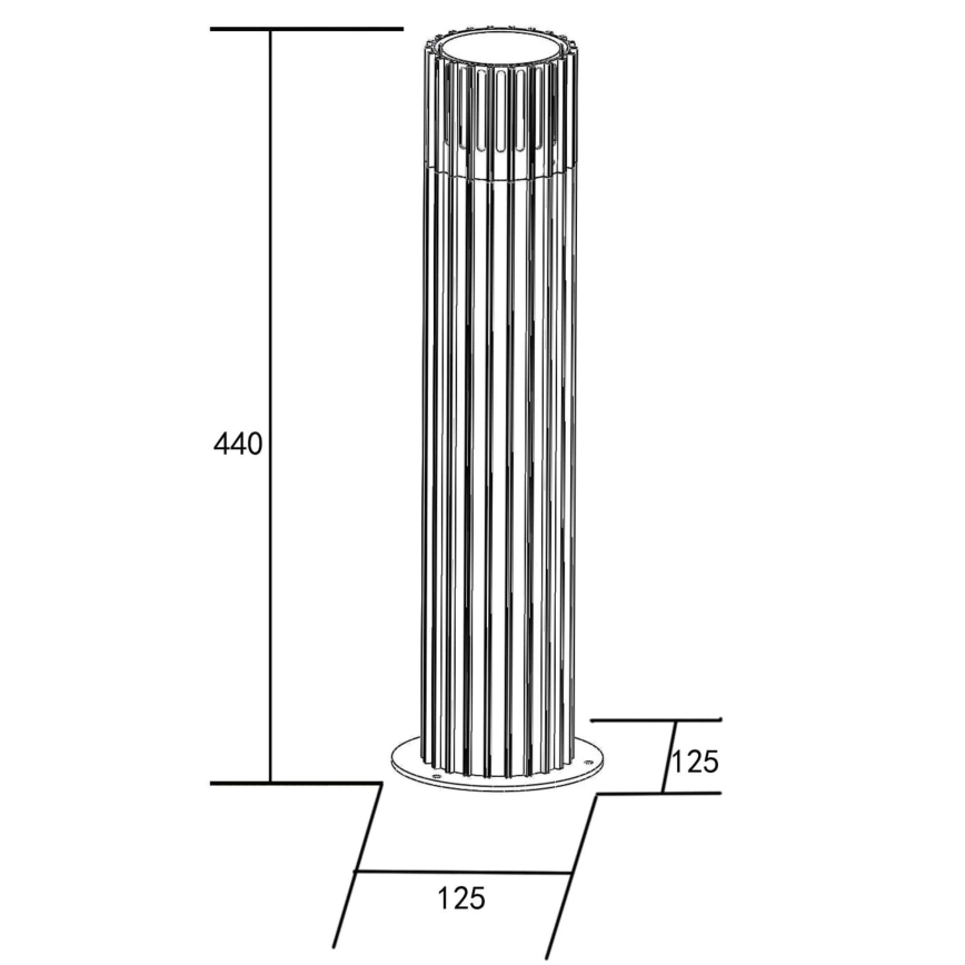 Outdoor lamp KUUSAMO 1xE27/20W/230V 44 cm IP54 graphite