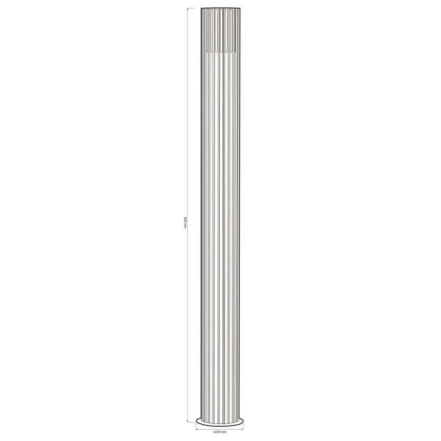 Outdoor lamp KUUSAMO 1xE27/20W/230V 74 cm IP54 graphite