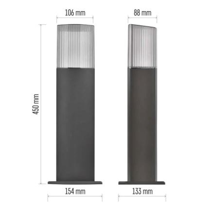 Outdoor lamp LANA 1xE27/25W/230V IP54 45 cm