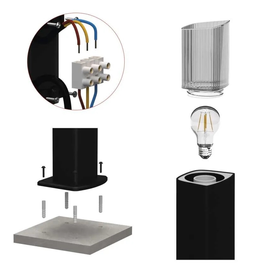 Outdoor lamp LANA 1xE27/25W/230V IP54 75 cm
