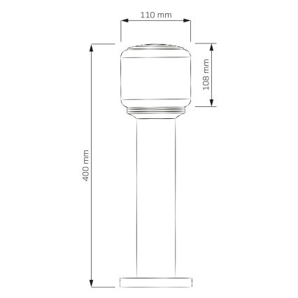 Outdoor lamp MADRID 1xE27/12W/230V 40 cm IP44 black