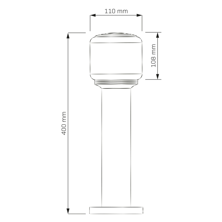 Outdoor lamp MADRID 1xE27/12W/230V 40 cm IP44 black