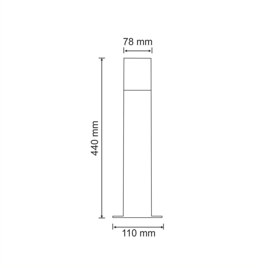 Outdoor lamp NEW YORK 1xE27/12W/230V IP44 44 cm anthracite