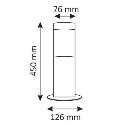 Outdoor lamp OSLO 1xE27/10W/230V 45 cm IP44 anthracite