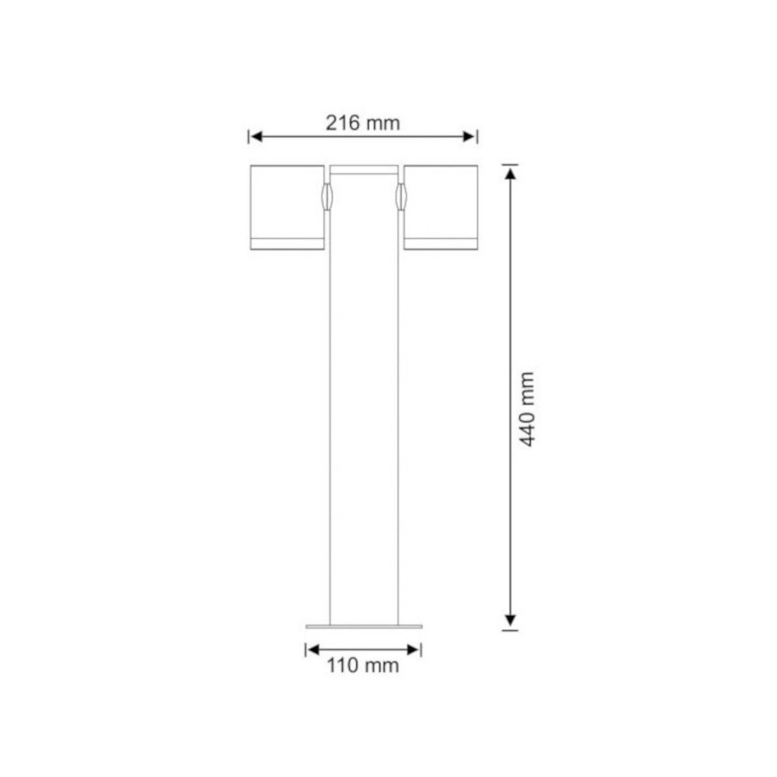 Outdoor lamp PINO 2xGU10/10W/230V IP44 44 cm