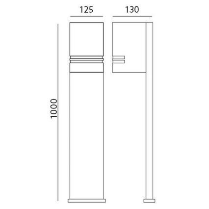 Outdoor lamp QUAZAR 1xGU10/11W/230V IP44 grey