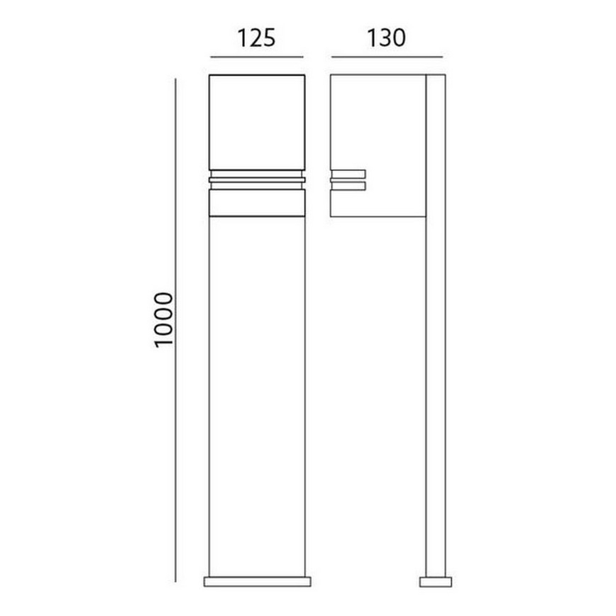 Outdoor lamp QUAZAR 1xGU10/11W/230V IP44 grey