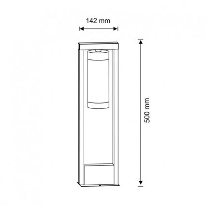 Outdoor lamp SPECTRA 1xE27/10W/230V IP44 50 cm