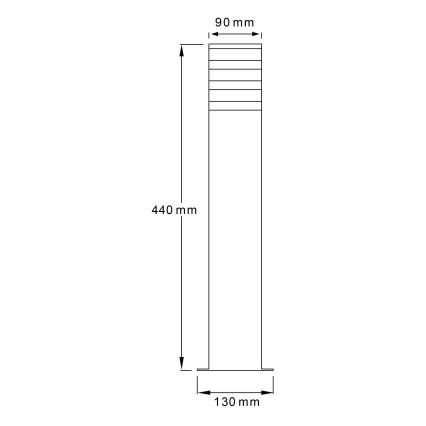 Outdoor lamp TEKSAS 1xE27/12W/230V IP44 44 cm anthracite