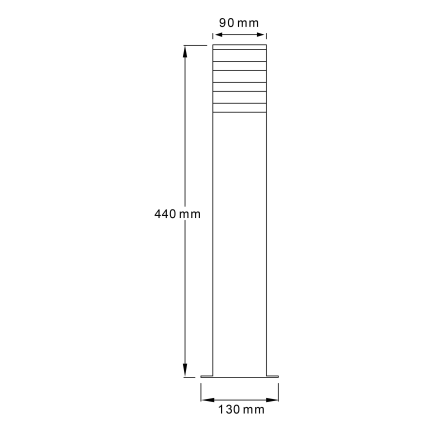 Outdoor lamp TEKSAS 1xE27/12W/230V IP44 44 cm anthracite