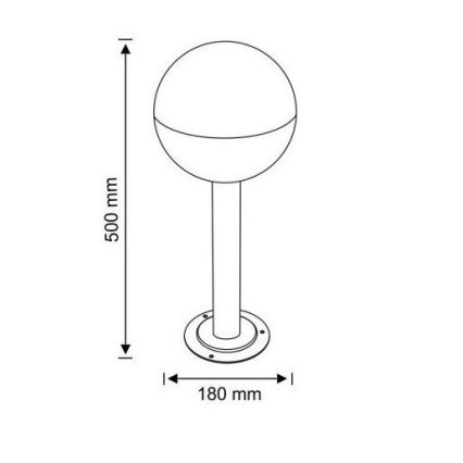 Outdoor lamp ULSA 1xE27/12W/230V IP44 50 cm