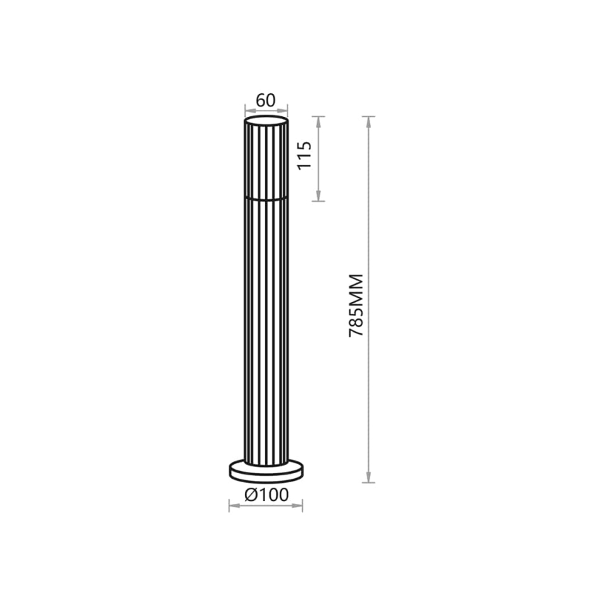 Outdoor lamp VERTICAL 1xGU10/8W/230V IP44 black