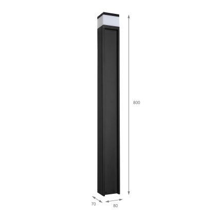 Outdoor lamp VESPER 1xG9/5W/230V IP44 80 cm, black