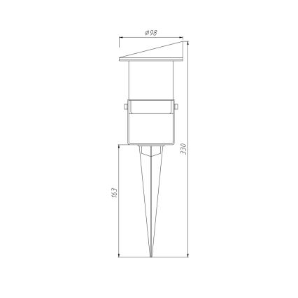 Outdoor lamp VILO 1xGU10/60W/230V IP65 black