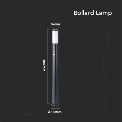Outdoor lamp with a sensor 1xE27/60W/230V IP44 110cm anthracite