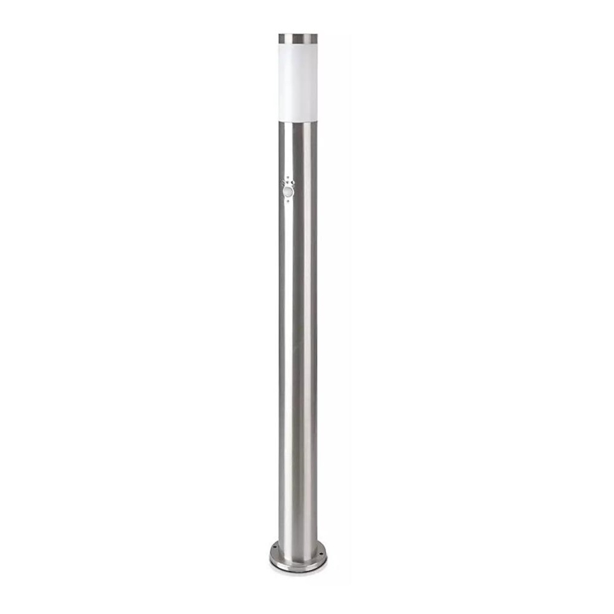 Outdoor lamp with a sensor 1xE27/60W/230V IP44 110cm matte chrome