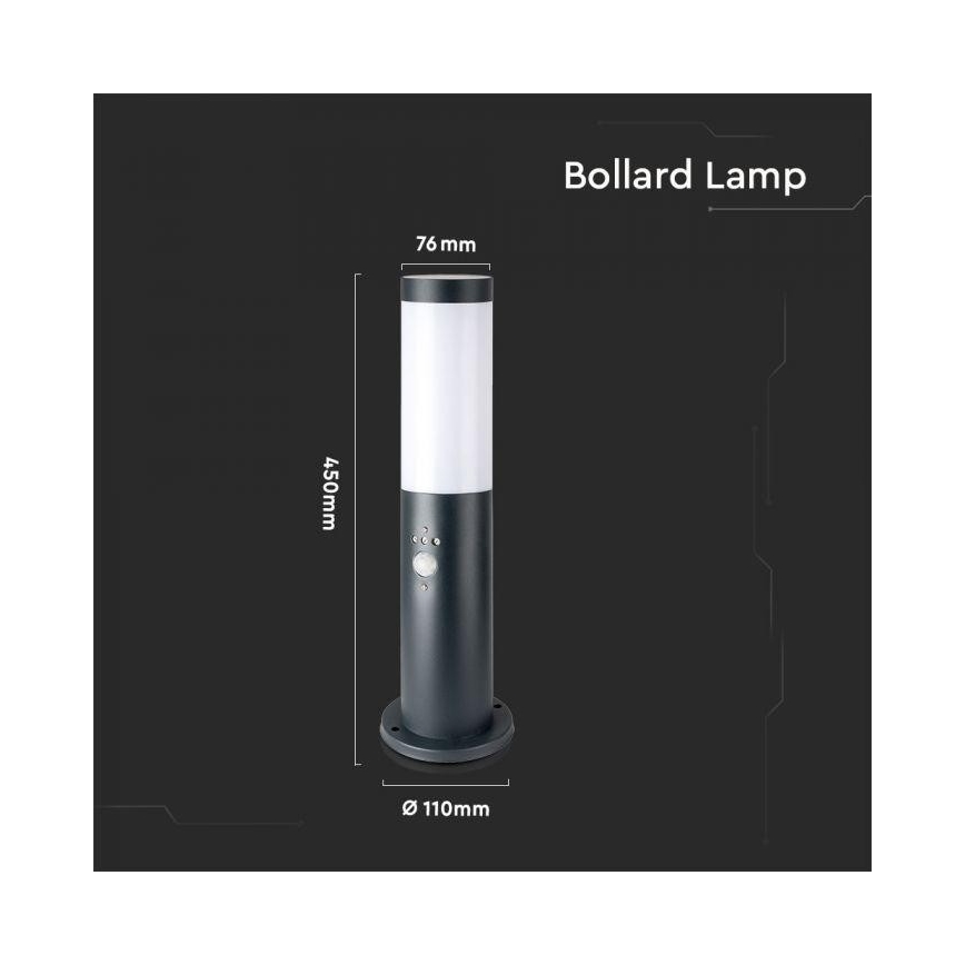 Outdoor lamp with a sensor 1xE27/60W/230V IP44 45cm anthracite