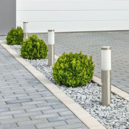 Outdoor lamp with a sensor 1xE27/60W/230V IP44 45cm matte chrome