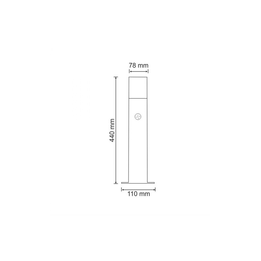 Outdoor lamp with sensor NEW YORK 1xE27/12W/230V IP44 44 cm anthracite