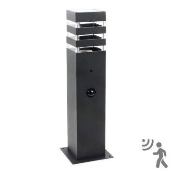 Outdoor lamp with sensor TEKSAS 1xE27/12W/230V IP44 44 cm graphite