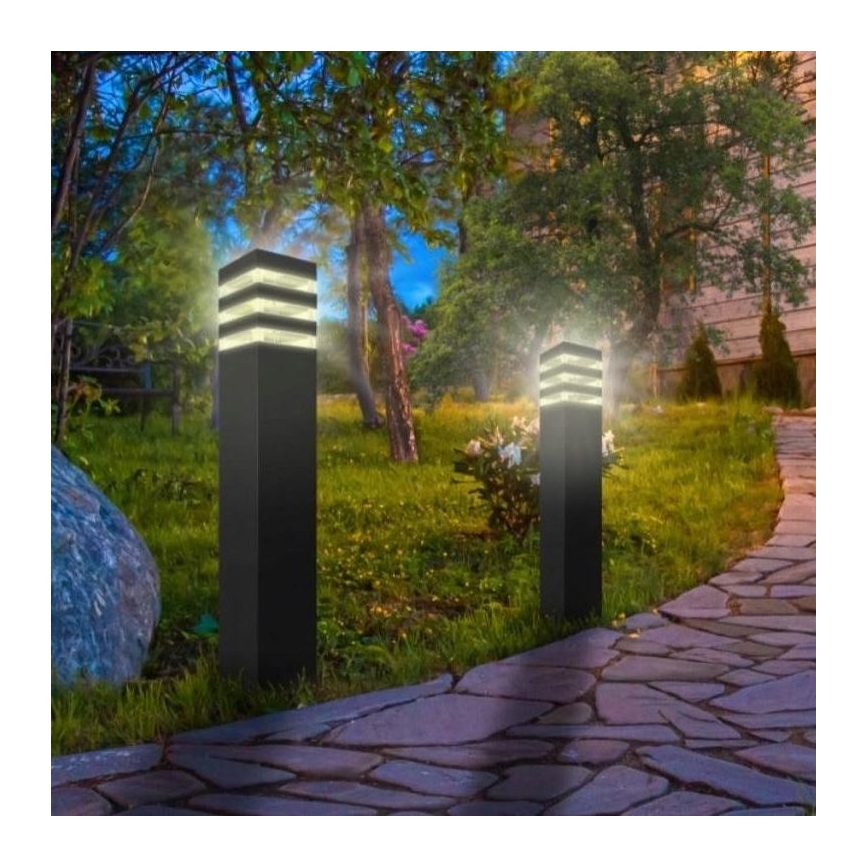 Outdoor lamp with sensor TEKSAS 1xE27/12W/230V IP44 44 cm graphite