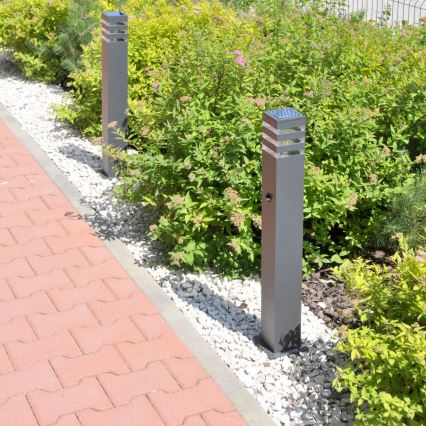 Outdoor lamp with sensor TEKSAS 1xE27/12W/230V IP44 74 cm anthracite