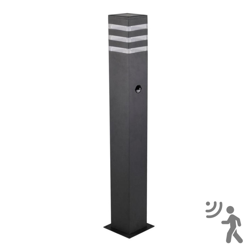 Outdoor lamp with sensor TEKSAS 1xE27/12W/230V IP44 74 cm graphite