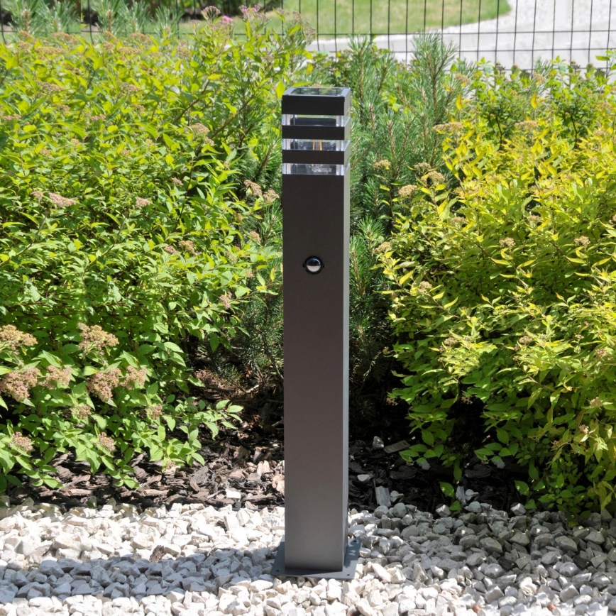 Outdoor lamp with sensor TEKSAS 1xE27/12W/230V IP44 74 cm graphite