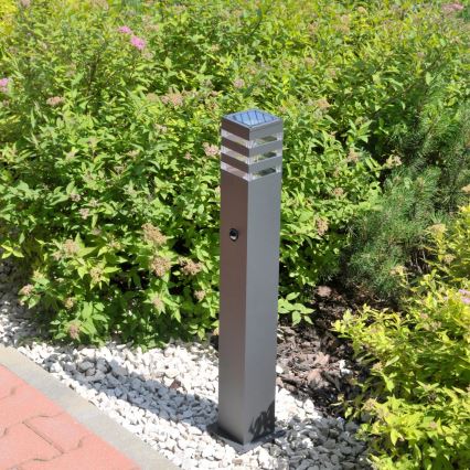 Outdoor lamp with sensor TEKSAS 1xE27/12W/230V IP44 74 cm graphite