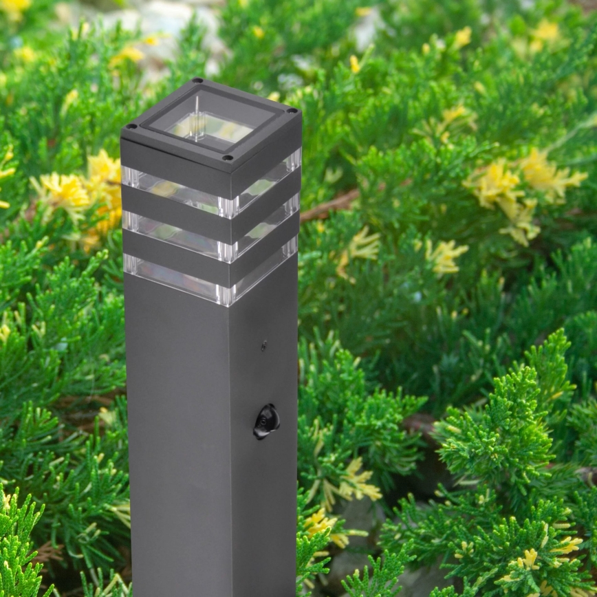 Outdoor lamp with sensor TEKSAS 1xE27/12W/230V IP44 74 cm graphite
