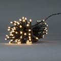 Outdoor LED Christmas string lights 48xLED/7 functions/3xAA 4.1m IP44 warm white
