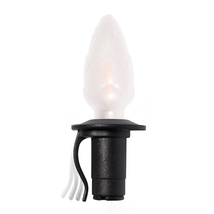 LED outdoor extension string CONE FILAMENT 20xE10 14m multicolour/warm white IP44, Made in the Czech Republic