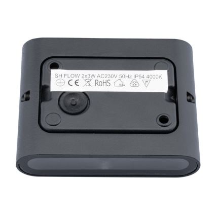 Outdoor LED wall light FLOW 2xLED/3W/230V IP54 black