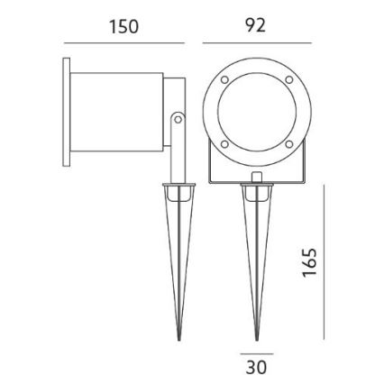 Outdoor light BLAKE 2 GU10/50W/230V IP65